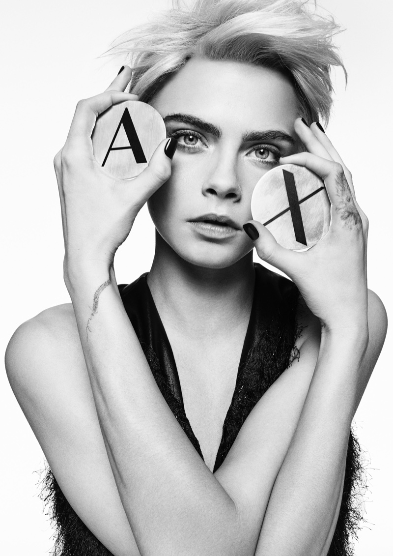 Кара Делевинь в рекламе A|X Armani Exchange