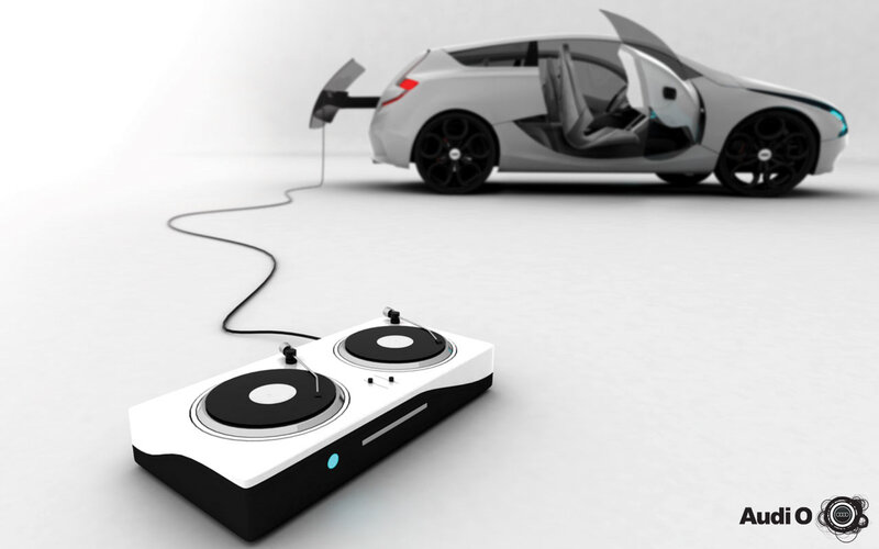 Audi O Concept - DJ mixing decks