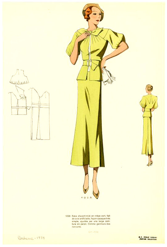 Женская мода 1934 года - часть первая