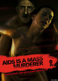 Aids Plakate. Aids ist ein Massenmörder