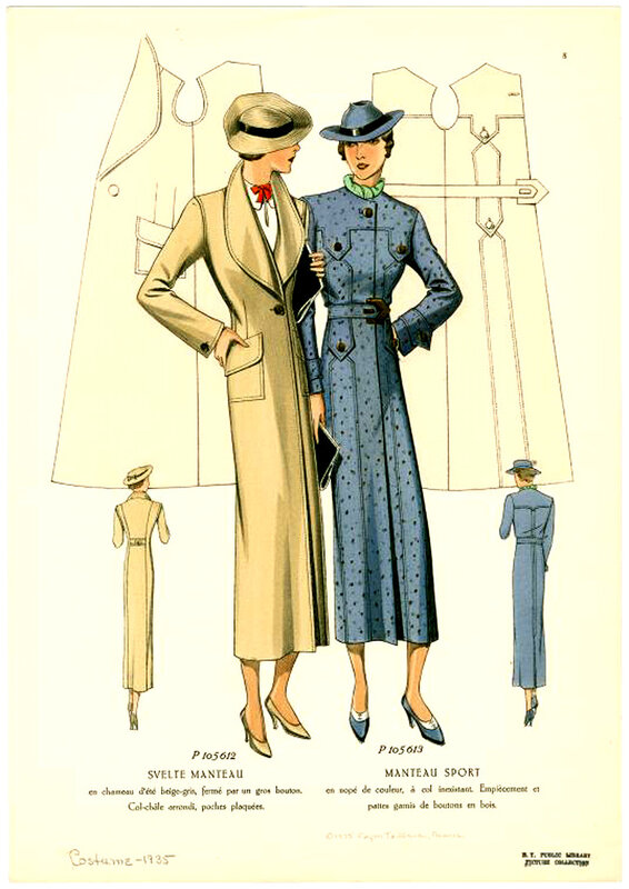 Женская мода 1935 года. Комментарии