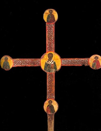 Крест выносной (запрестольный) Заозерье. Начало XVI в. Реверс
