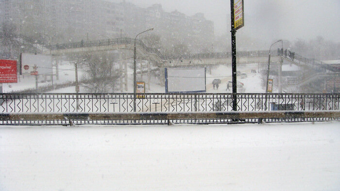 Владивосток, снег, метель