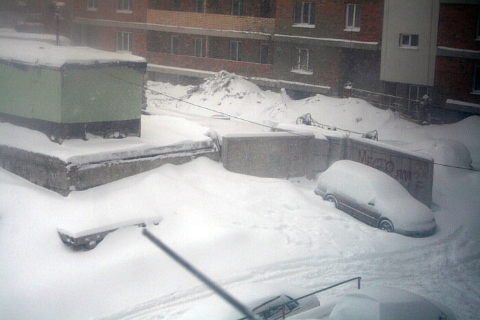 Владивосток, снег, метель