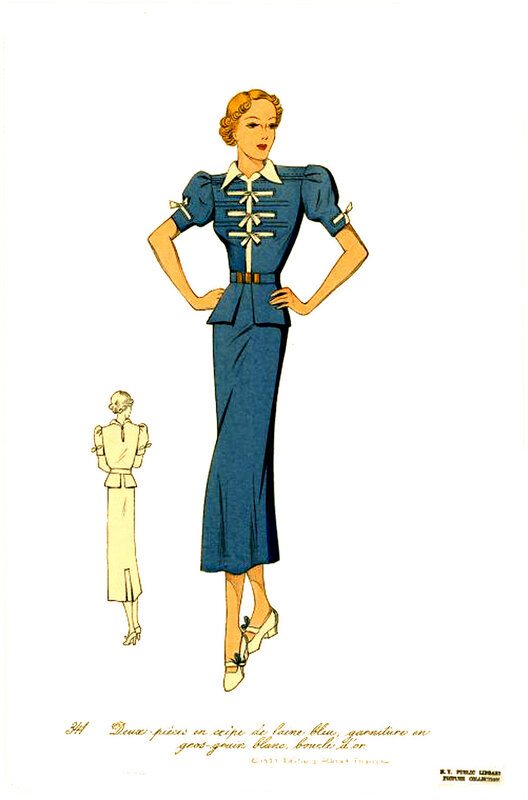 Женская мода 1937 года. Комментарии