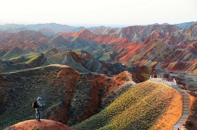 Цветные горы Данься. Китай
