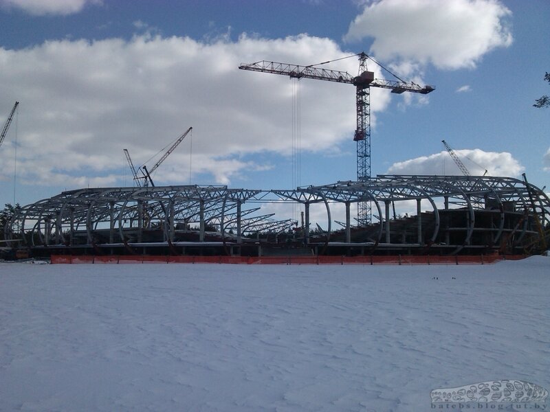 Строительство стадиона БАТЭ 27.03.13