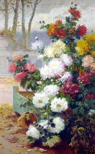Chrysanthemums. Eugene Henri Cauchois (1850-1911)