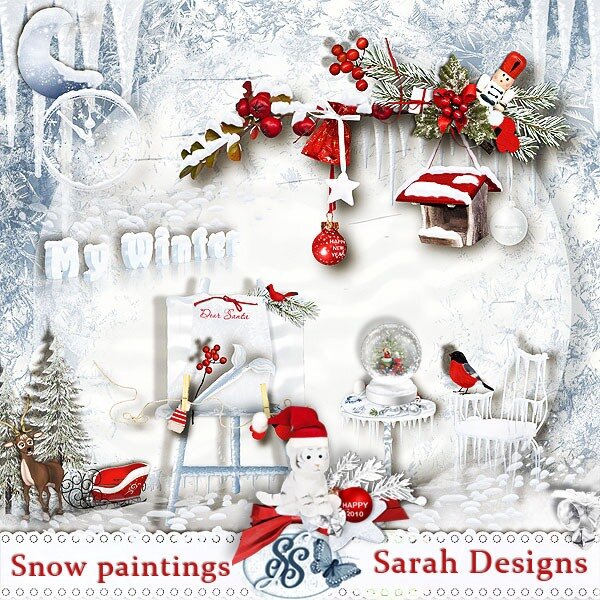 Snow paintings by Sarah Designs