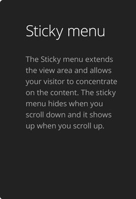 sticky menu