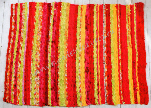 вязание для дома, вязание для начинающих, вязаный коврик, описание вязания крючком
