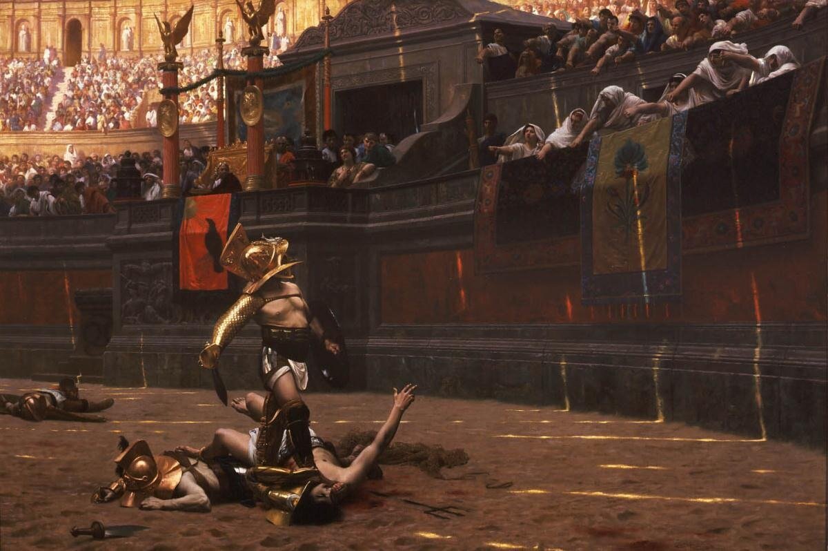 Pollice Verso (Thumbs Down), 1872 painting by Jean-Leon Gerome (Phoenix Art Museum).