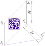 На чертеже решена задача нахождения натуральной величины отрезка прямой методом прямоугольного треугольника