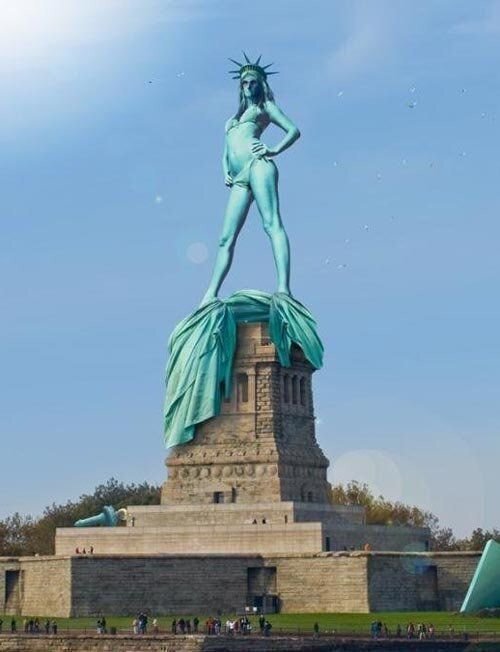 статуя свободы без одежды