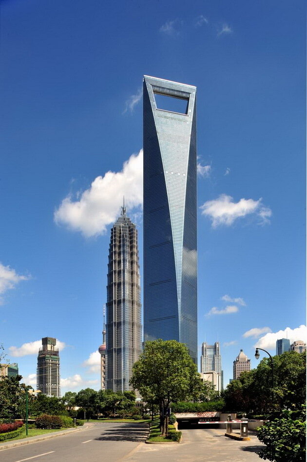Шанхайский всемирный финансовый центр (Shanghai World Financial Center). Китай