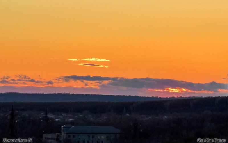Необычно красивый закат в Ульяновске