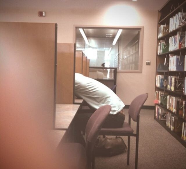 спящие в библиотеке