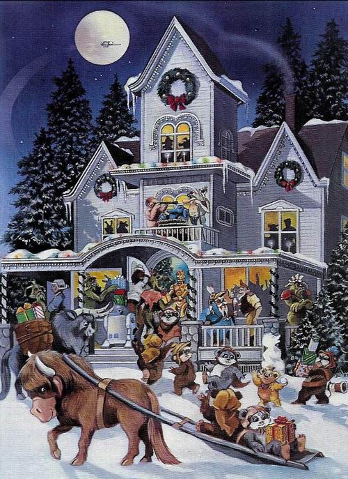 Рождественские открытки от ©Lucasfilm. 1977–2011гг
