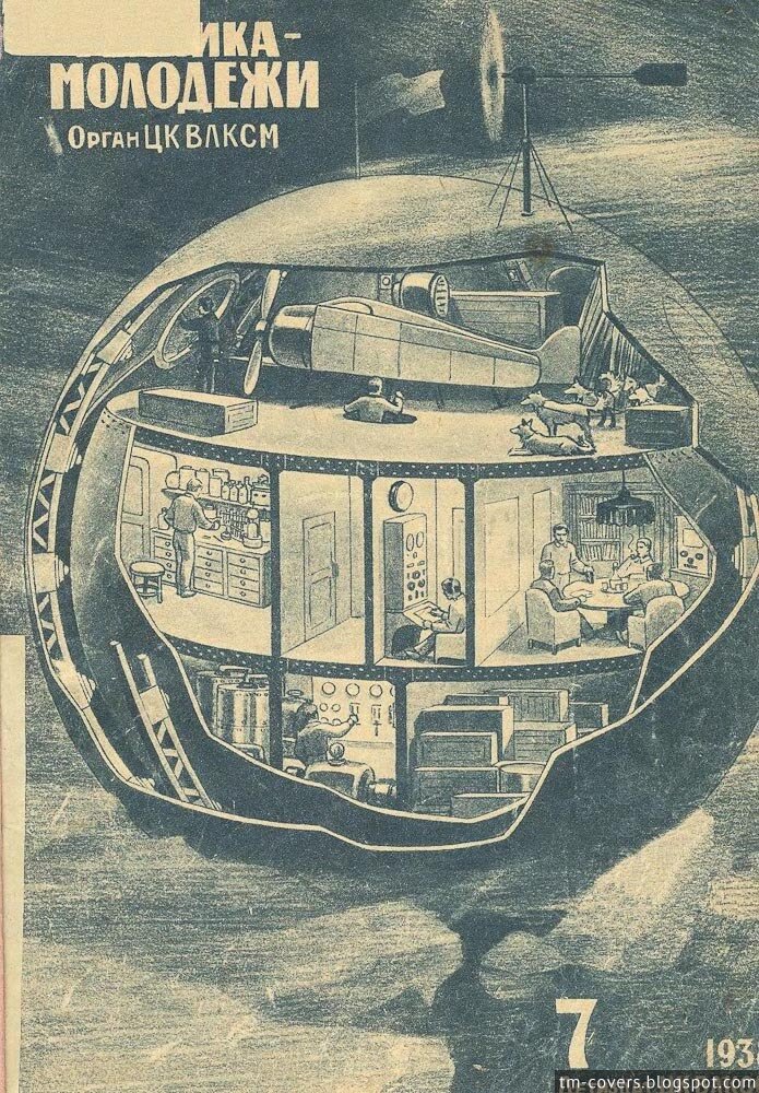 Техника — молодёжи, обложка, 1938 год №7