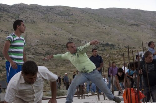 Druze residents of Majdal Shams hurl sto