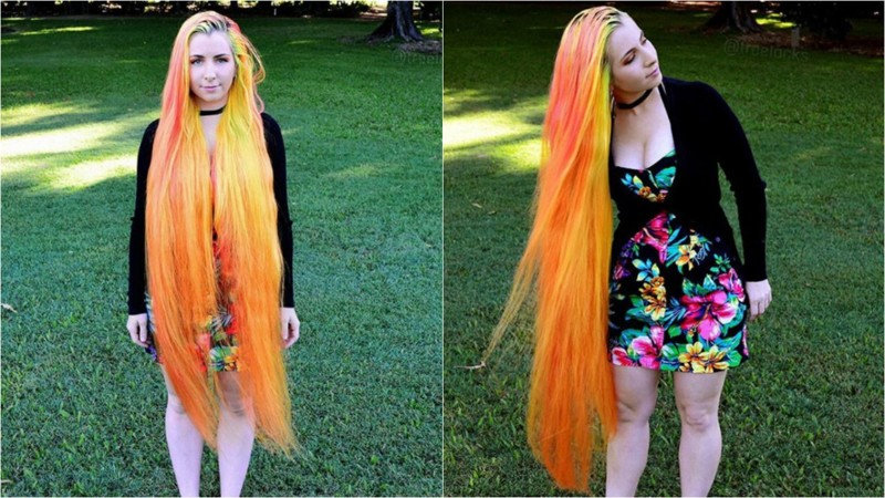 Девушка, растившая волосы 11 лет, стала звездой Instagram (10 фото)