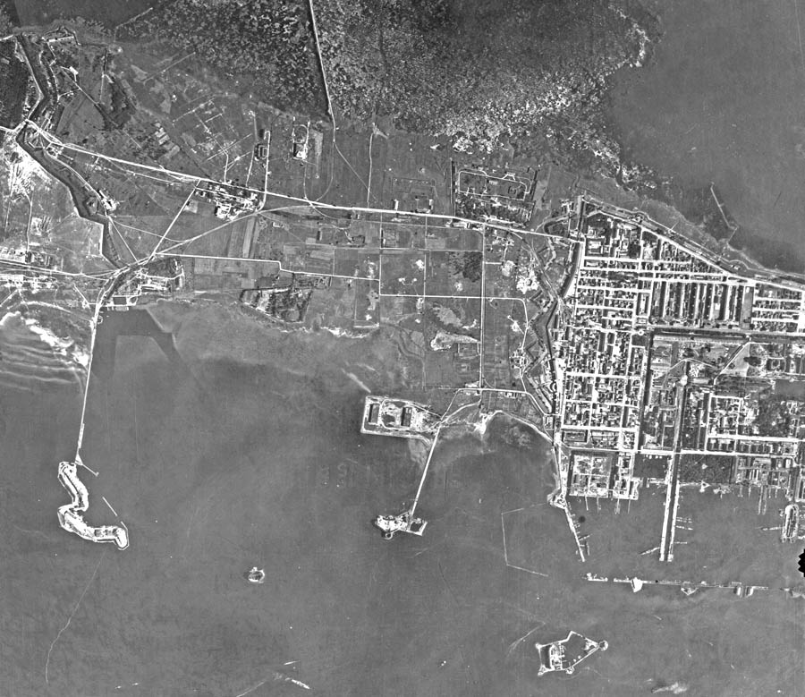 Аэрофотосьемка острова немецкими летчиками времен ВОВ