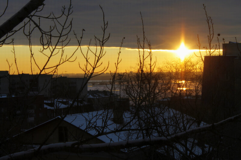 Рассвет над Волгой, Саратов, 13 декабря 2011 года