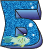 Подводный мир - анимированные алфавиты (кириллица), русские буковки