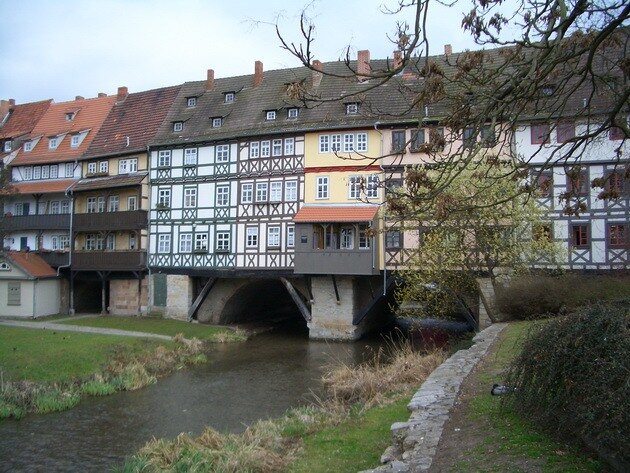 Мост Лавочников в Эрфурте. Германия