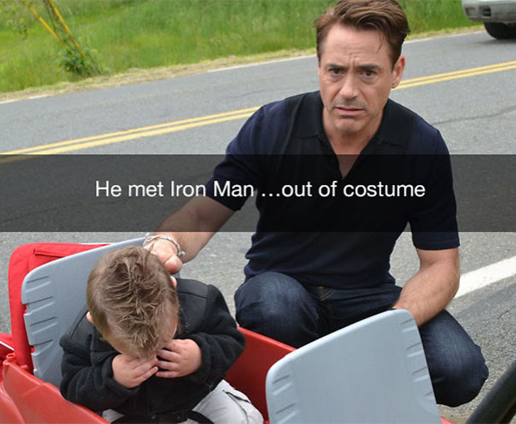 «Он встретил Железного человека… без костюма».
