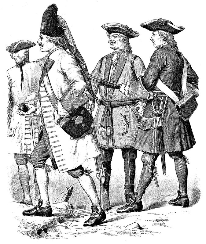 История костюма в иллюстрациях: 18 век (Германия, Швейцария, Австрия