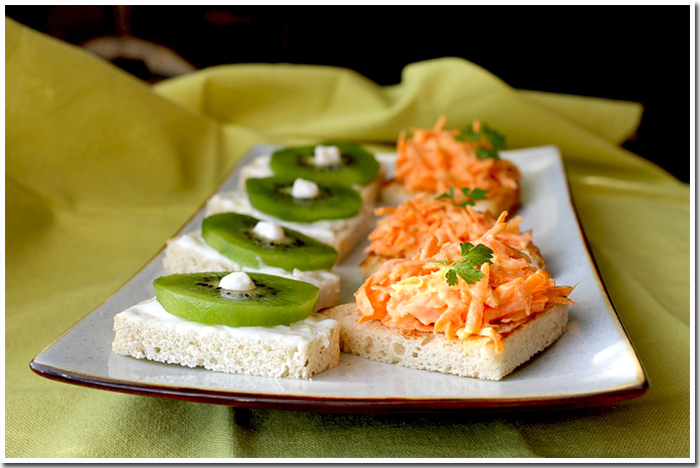 бутерброды с киви и морковью фото рецепт