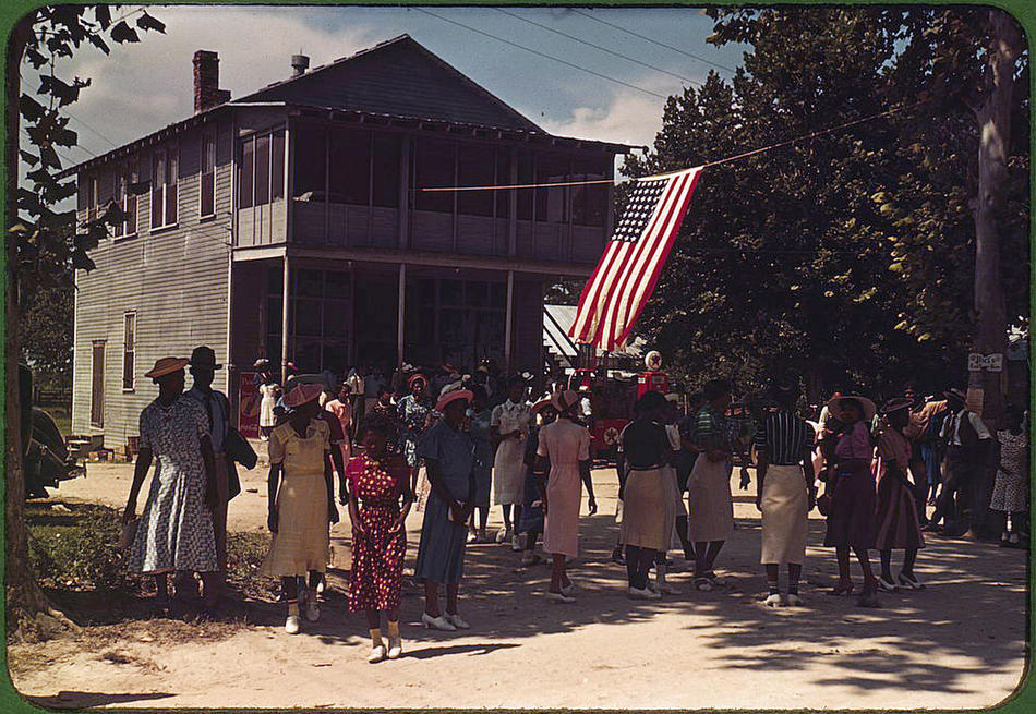 A Fourth of July celebration. St. Helena Island, South Carolina, 1939. Reproduction from color slide. Photo by Marion Post Wolcott. Prints and Photographs Division, Library of Congress