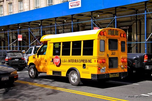 школьный автобус, нью-йорк