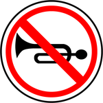Подача звукового сигнала запрещена