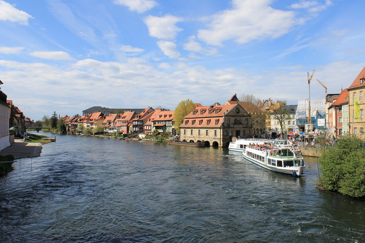 Бамберг. Река Регниц. Bamberg. Regniz river.