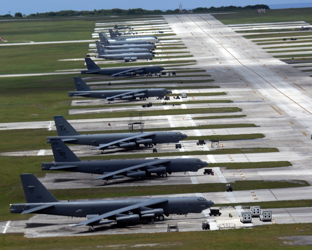 B-52s roar over Guam during bomber surge