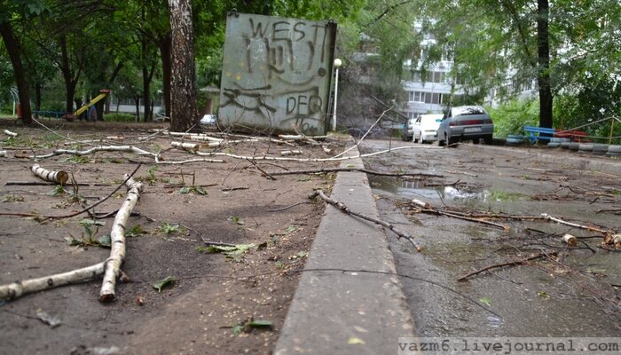 Последствия урагана в Тольятти