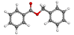 Бензилбензоат, модели молекул, 3d молекулы, химия