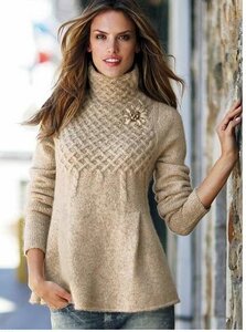 Плетеная трапеция - свитер от VS