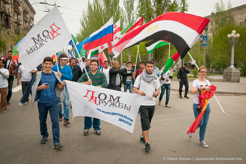 Первомайская демонстрация в Волгограде 01.05.2015