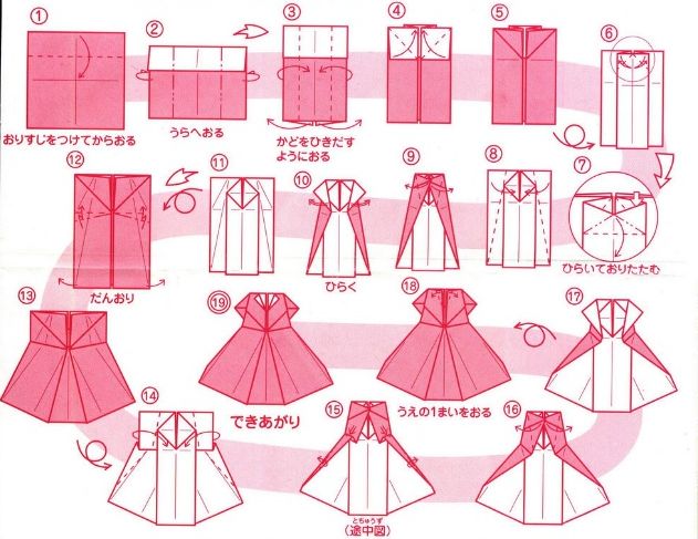Бумажные платья для декора