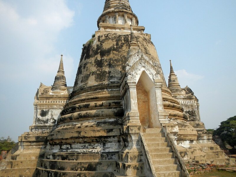 Ступа (чеди) храмового комплекса Wat Phra Si Sanphet в древней столице Сиама Аюттайе, Таиланд