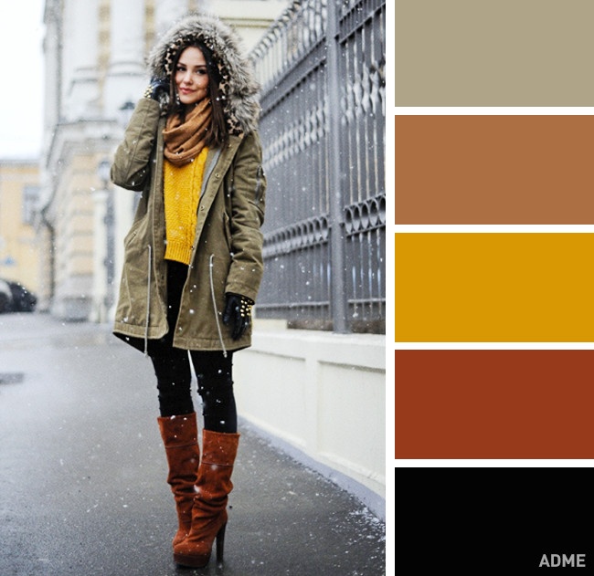 15 идеальных цветовых сочетаний в одежде для зимы (15 фото)