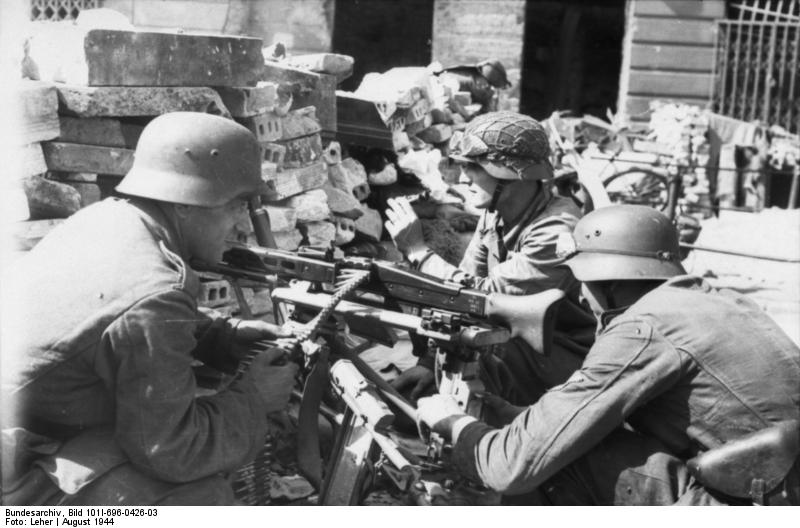 Warschauer Aufstand, MG-Stellung