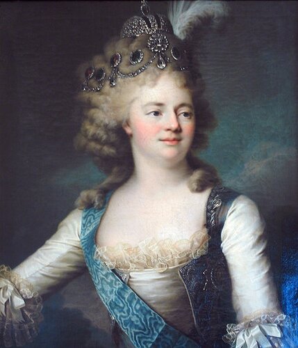 Портрет великой княгини Марии Фёдоровны (1759-1828), Конец 1790-х,  вторая жена императора Павла. Вуаль Жан Луи (Voille, Jean Louis), 1744 - не ранее 1803.