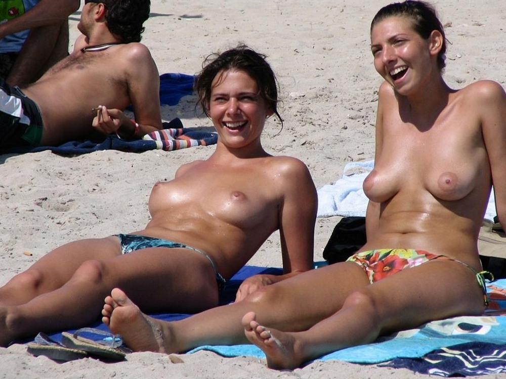 Teen topless beach free porn image