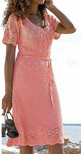 Розовые мечты Ассоль - платье крючком