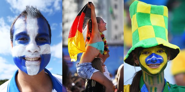 Подборка фотографий болельщиков на чемпионате мира в Бразилии