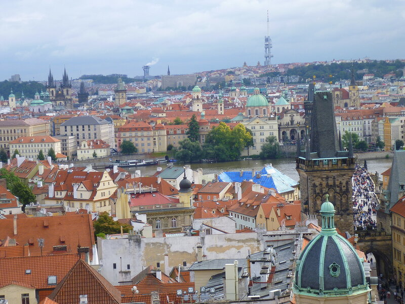 Чехия, Прага - вид с храма Св. Микулаша (Czech Republic, Prague - view from the church of St. Nicholas)